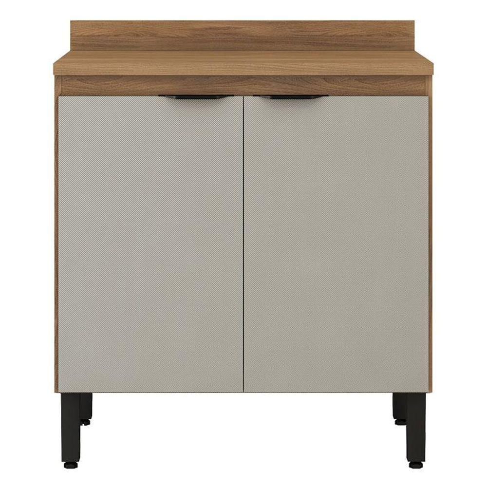 Balcão De Cozinha Firenze 2 Portas 80 Cm Amêndola Touch Nude Prime Tx - Demóbile