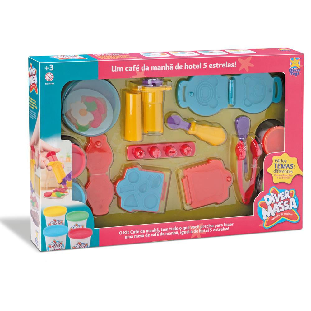 Massinha de Modelar Kit Café da Manhã Divertoys 8199