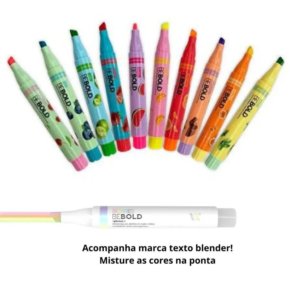 MARCA TEXTO BE BOLD CLEARS SET MIX - 12UN + DISPLAY - NEWPEN