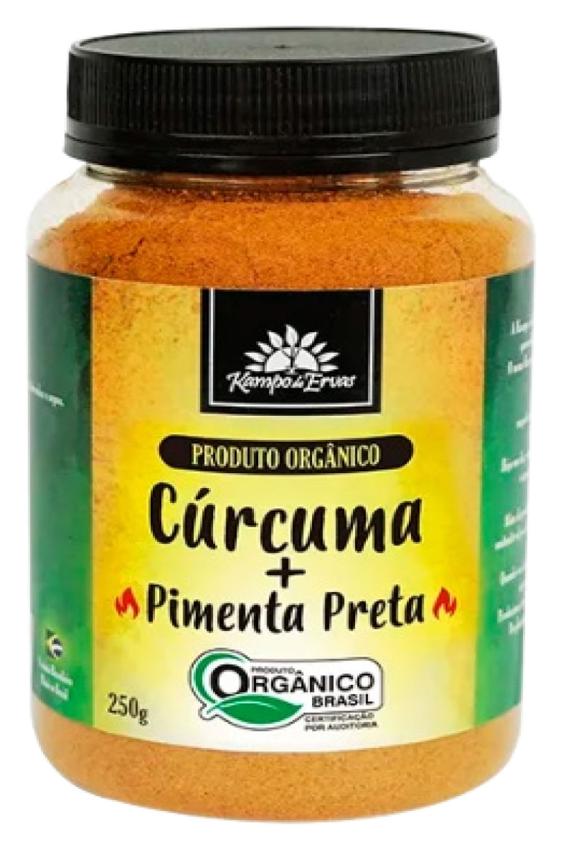 Cúrcuma com Pimenta Preta Orgânico Kampo de Ervas 250g