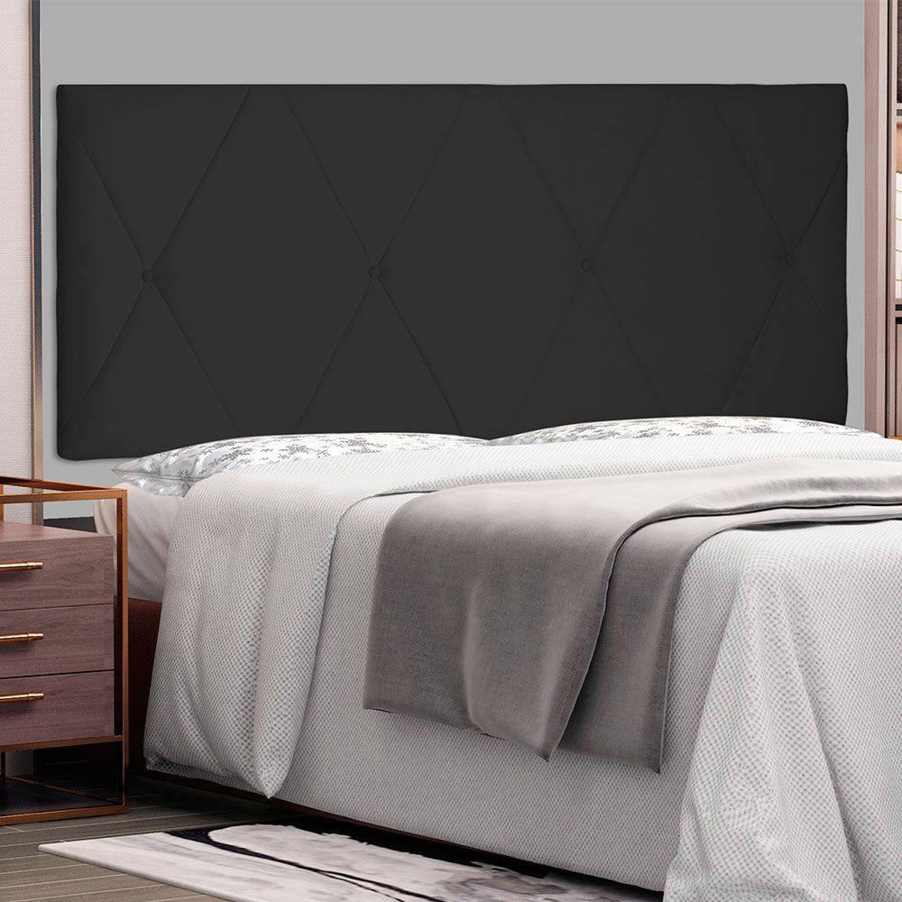 Cabeceira Painel Casal 1,40m Aquilla Suede Preto