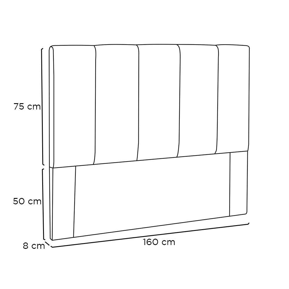 Cabeceira Queen 1,60m Ravenna Corano Marrom