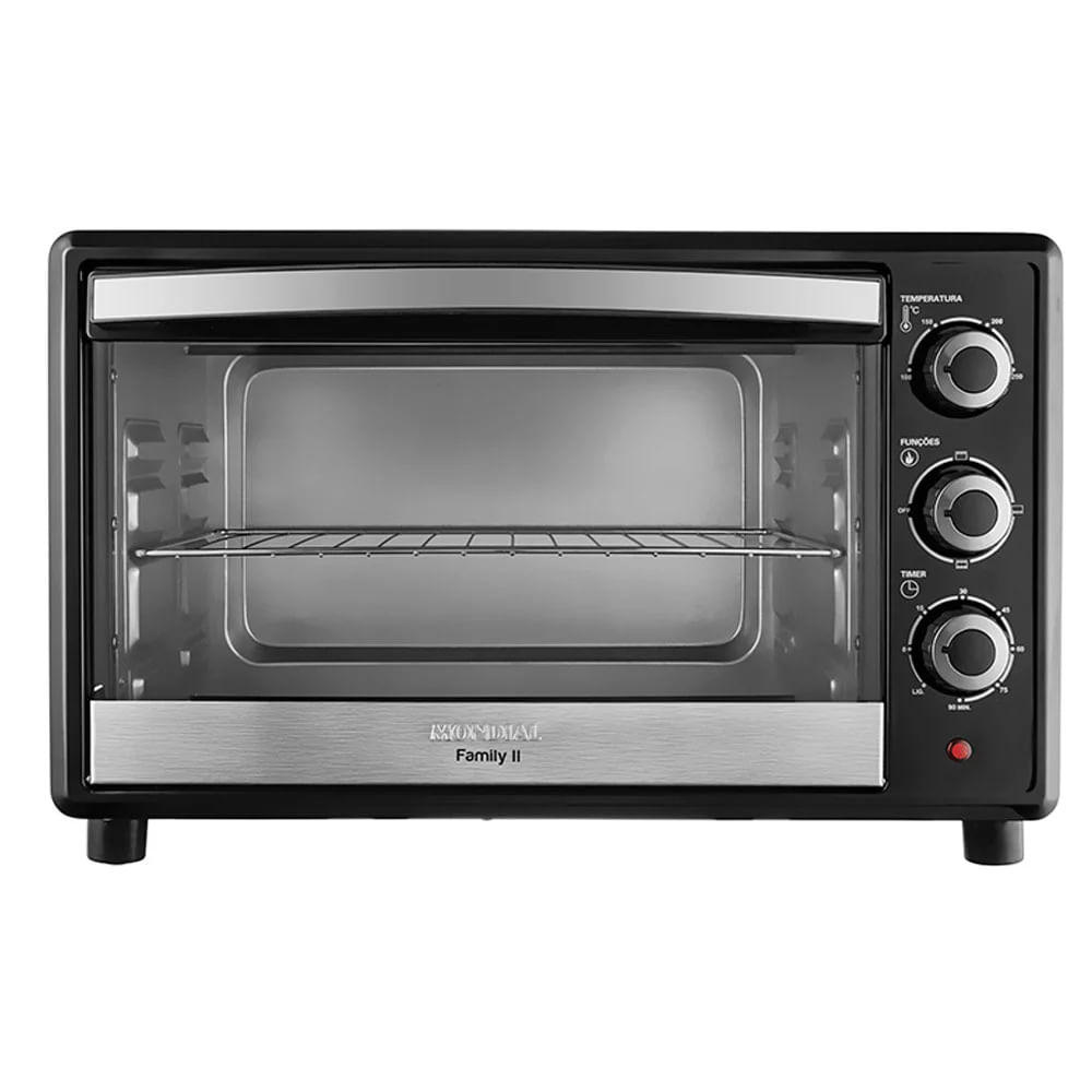 Forno Elétrico 42L Family II Mondial FR42 Preto/Inox  220V