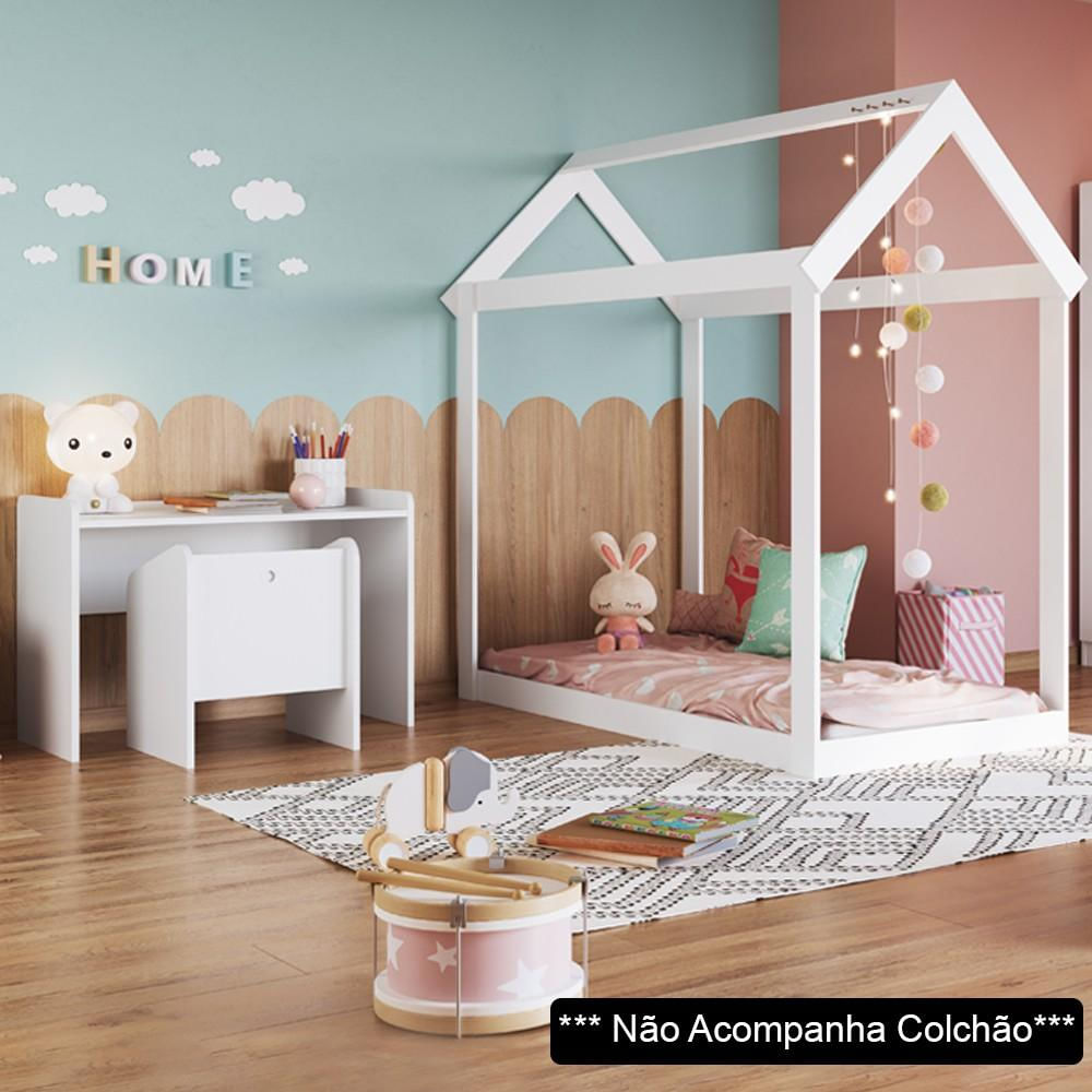 Quarto Infantil Montessoriano Completo Meu Fofinho A05 Branco - Mpozenato