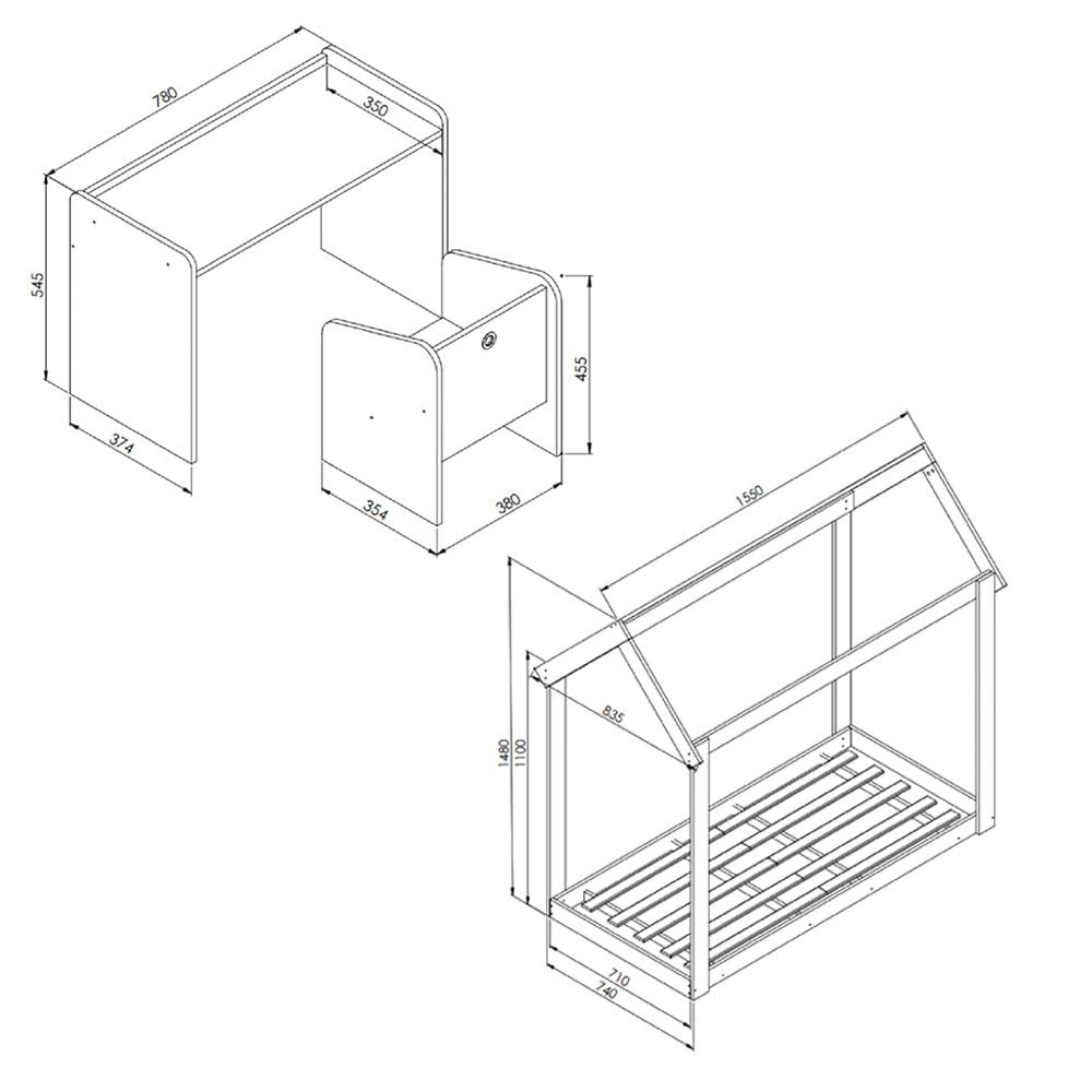 Quarto Infantil Montessoriano Completo Meu Fofinho A05 Branco - Mpozenato