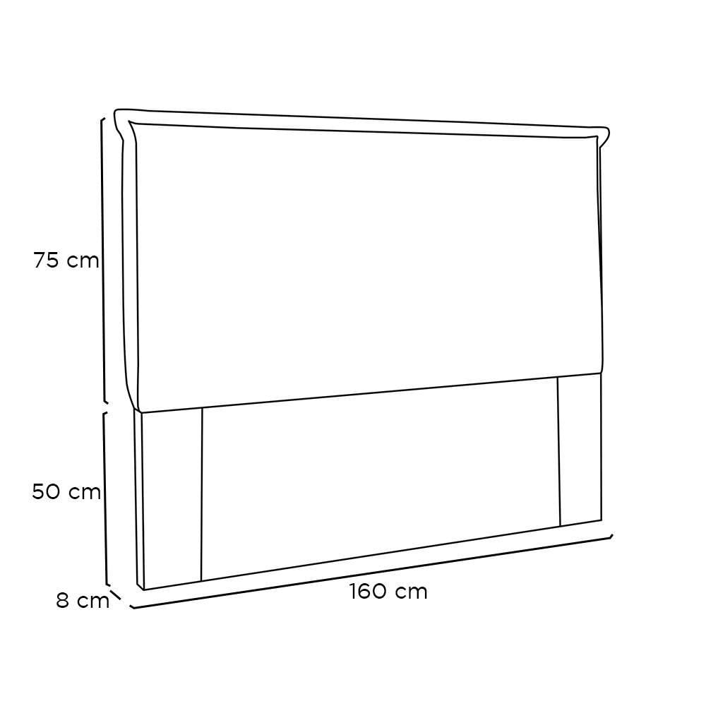 Cabeceira Queen 1,60m Veneza Suede Marrom Café