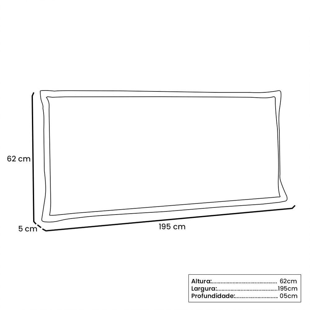 Cabeceira Painel King 1,95m Veneza Corano Marfim