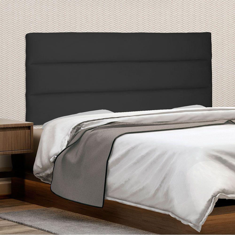 Cabeceira Painel King 1,95m La Italiana Suede Preto