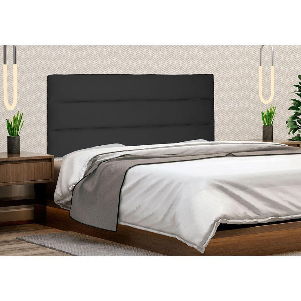 Cabeceira Painel King 1,95m La Italiana Suede Preto