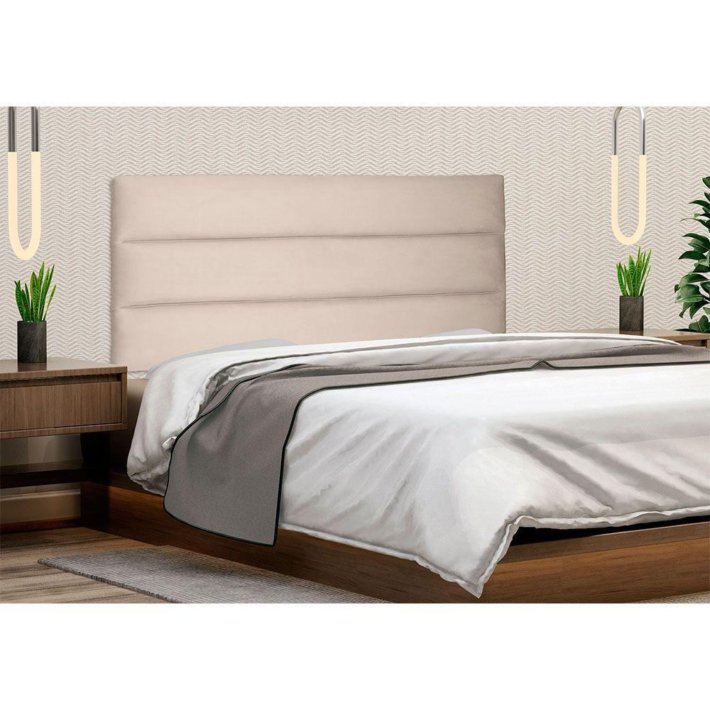 Cabeceira Painel King 1,95m La Italiana Suede Bege