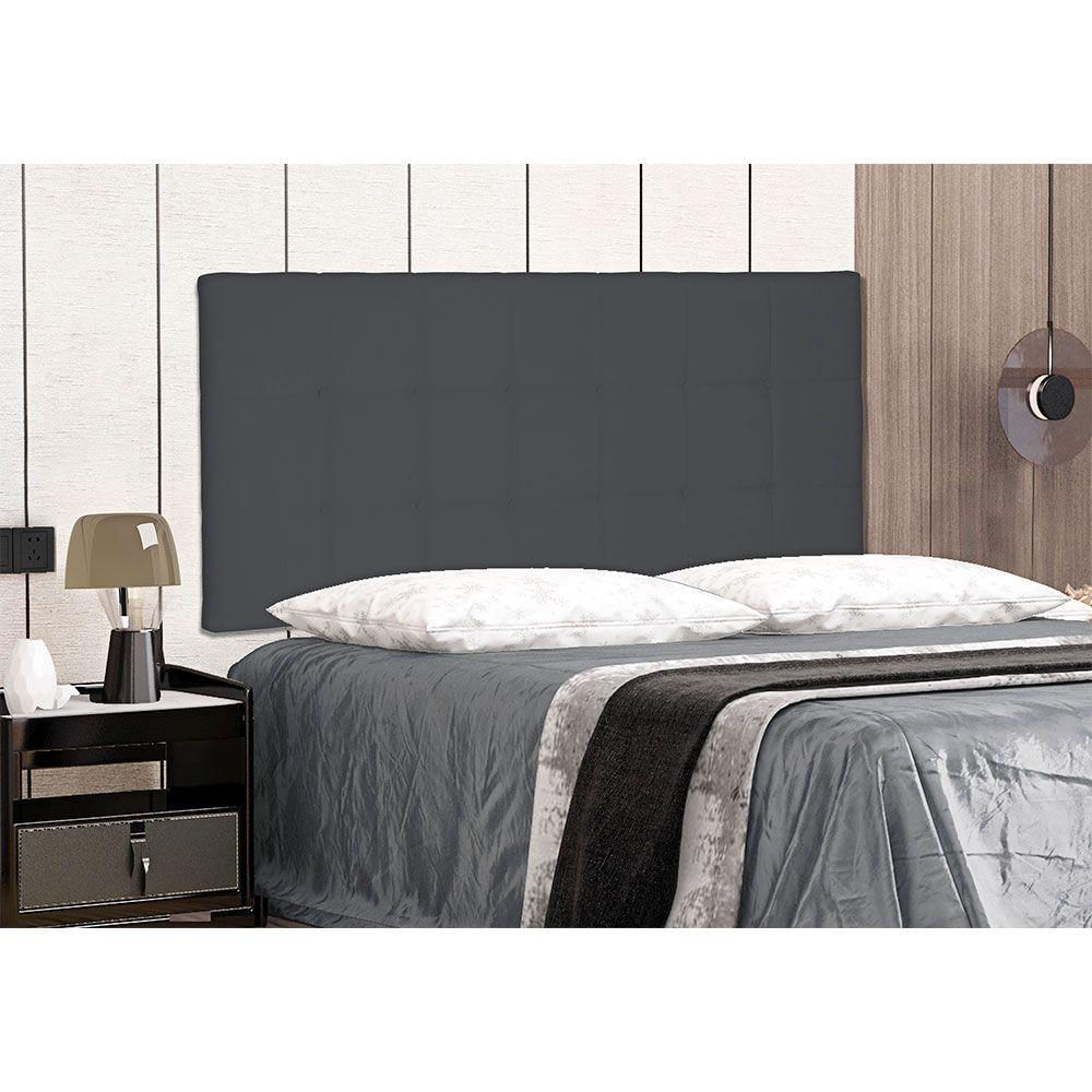 Cabeceira Painel King 1,95m Verona Suede Cinza