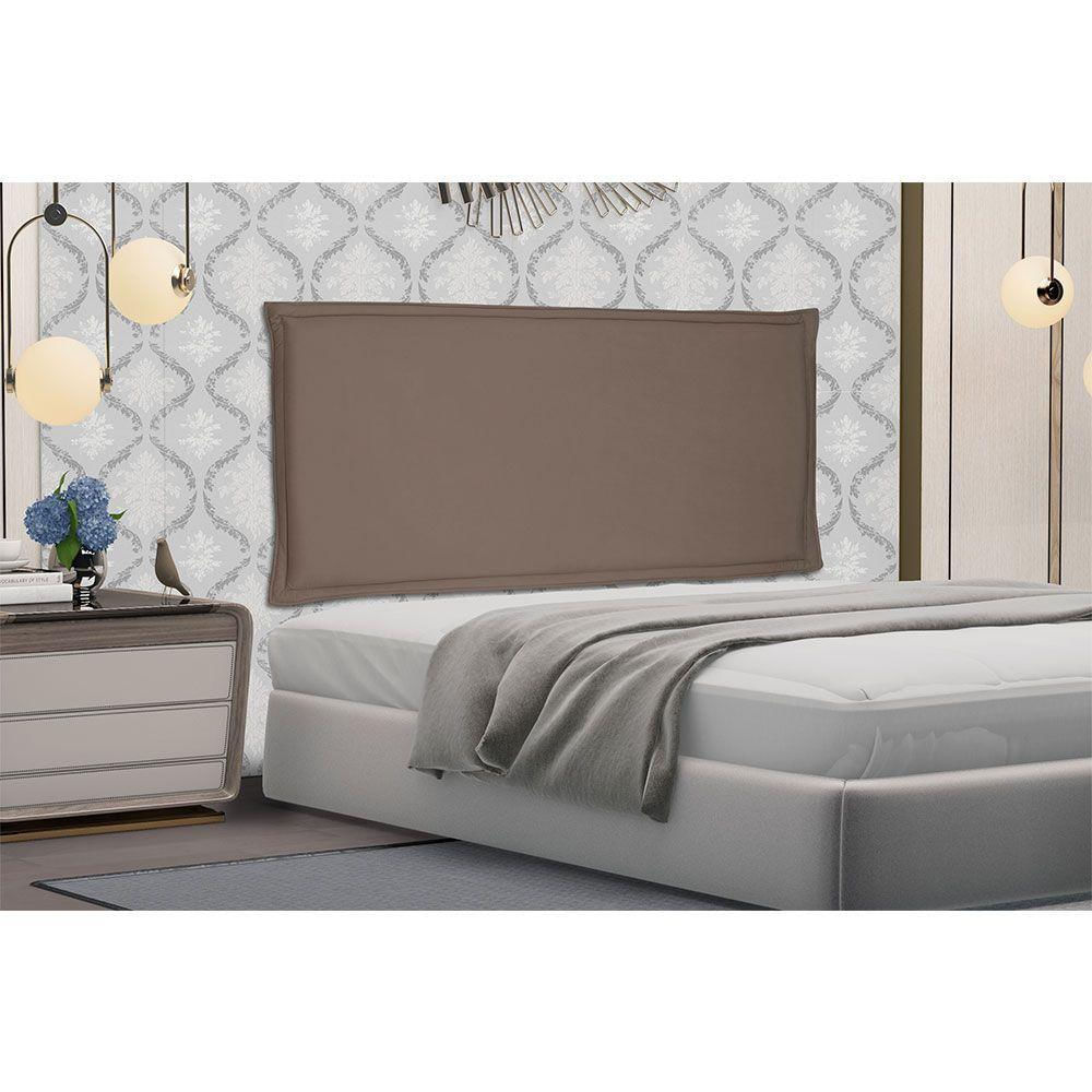 Cabeceira Painel Casal 1,40m Veneza Suede Caramelo