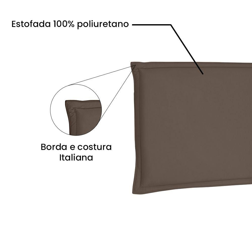 Cabeceira Painel Casal 1,40m Veneza Suede Caramelo