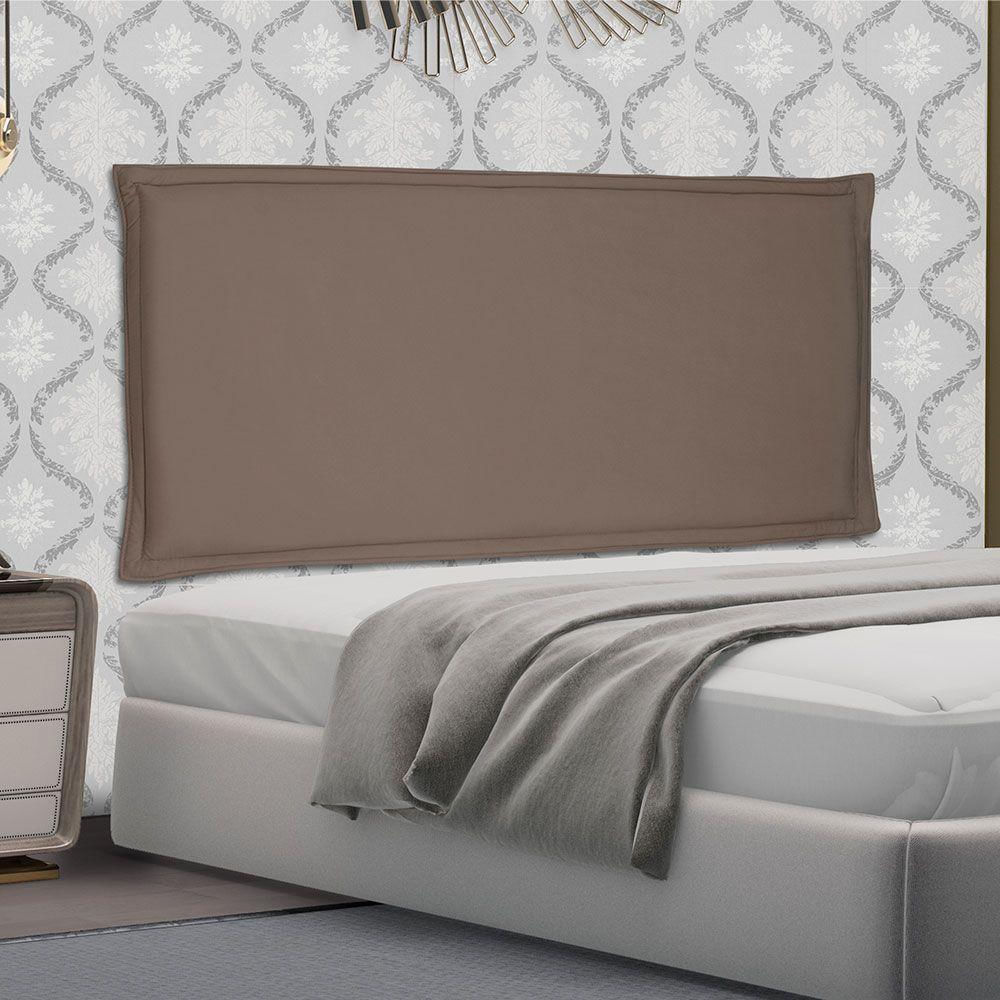 Cabeceira Painel Casal 1,40m Veneza Suede Caramelo