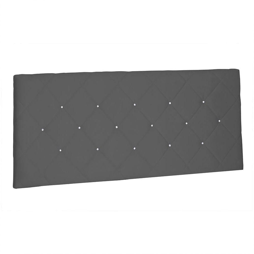 Cabeceira Painel King 1,95m Tânia Suede Cinza