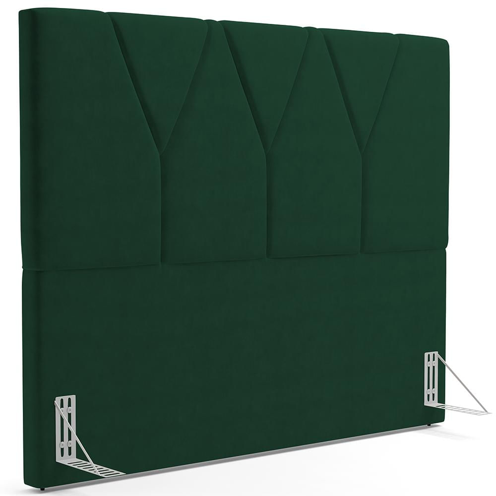 Cabeceira Cama Box Casal Queen 160cm Aura Suede W01 Verde - Mpozenato