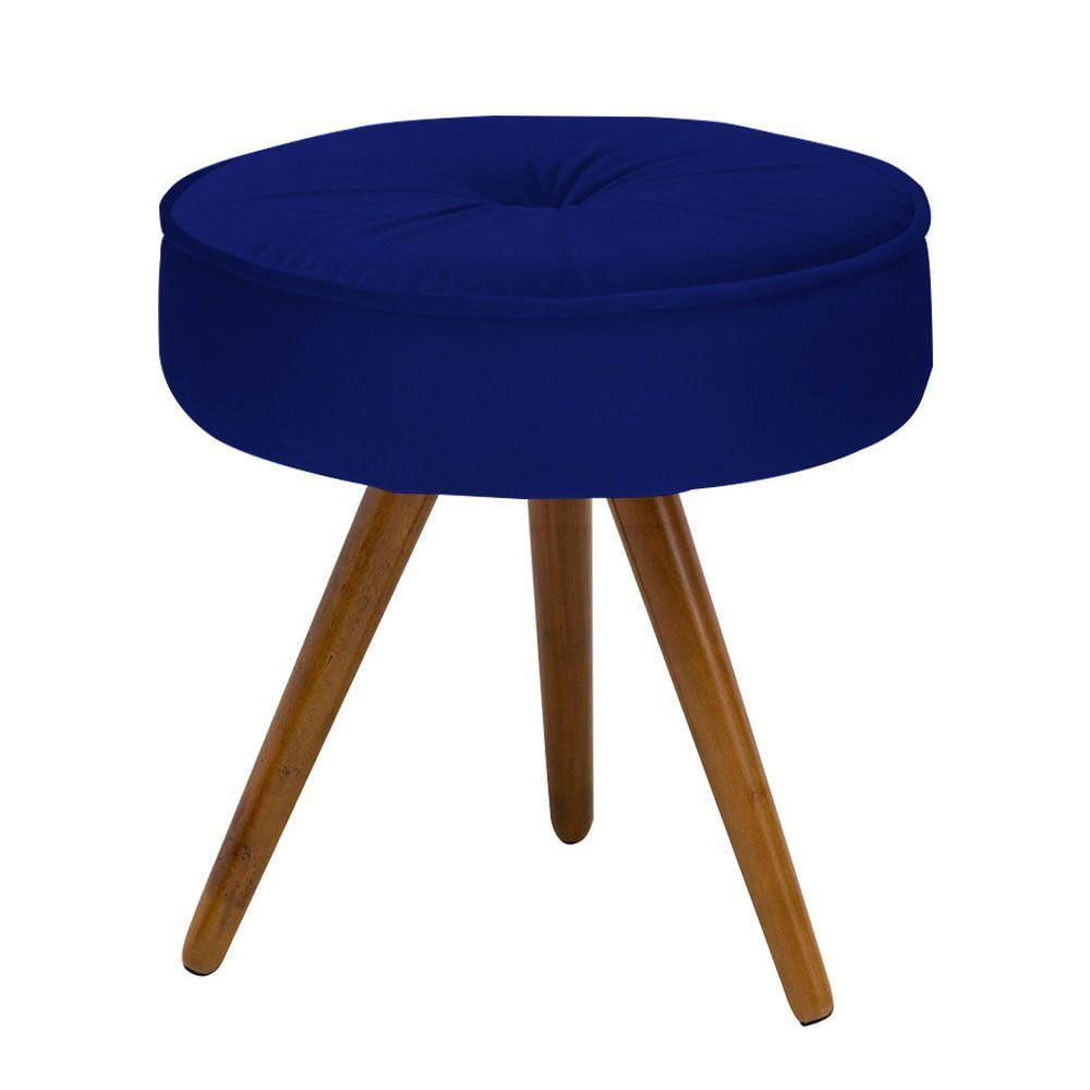 Puff Decorativo Julia Redondo Suede D´rossi Azul Marinho