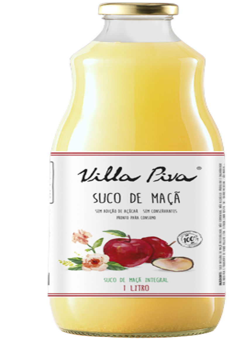 Suco de Maçã Integral Sem Açúcar Villa Piva 1L