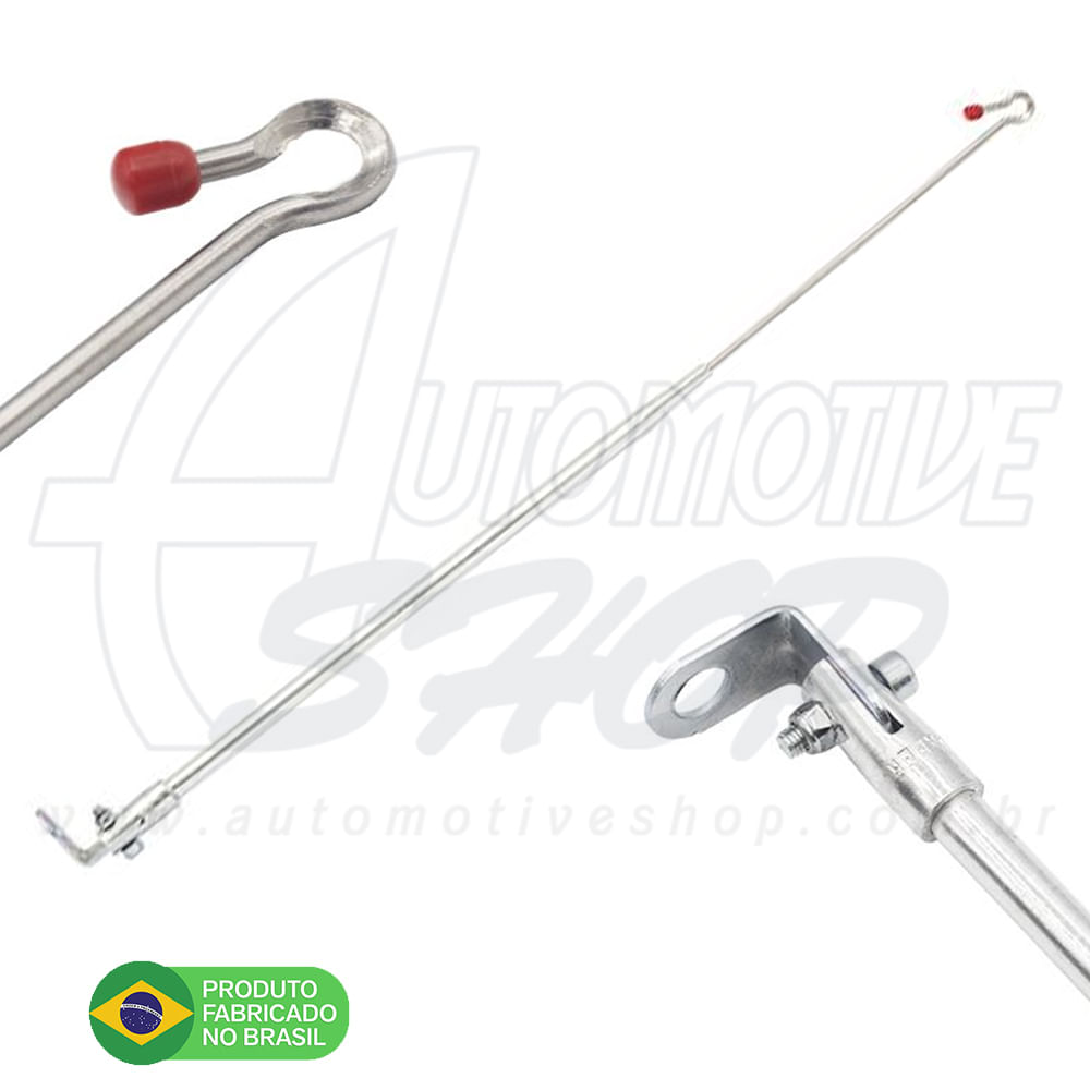 Antena Corta Pipa Moto Retrátil Retrovisor Aço Inox Prto M1A