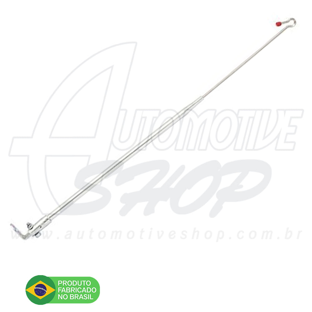 Antena Corta Pipa Moto Retrátil Retrovisor Aço Inox Prto M1A