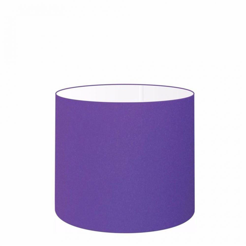 Cúpula Abajur Cilíndrica Cp-7013 Ø30x30cm Roxo