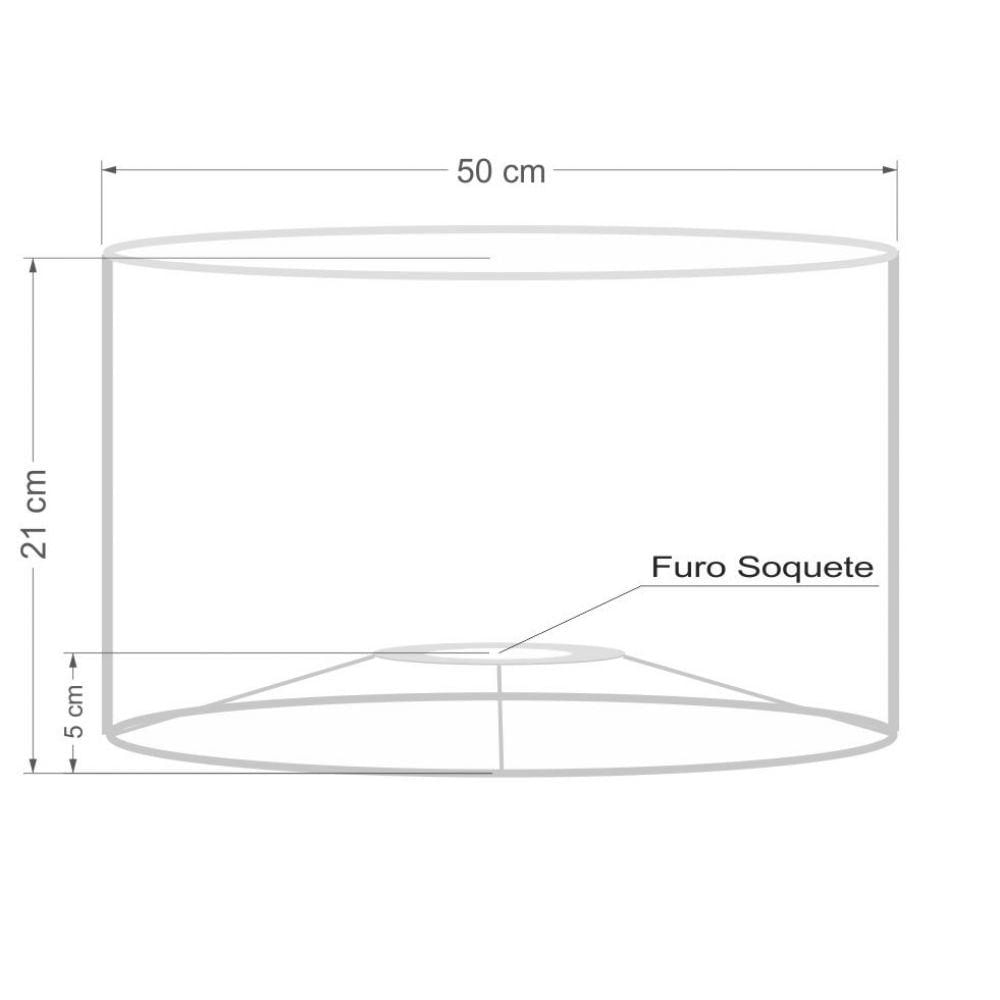 Cúpula Abajur e Luminária em Tecido Vivare 50x21cm Lilás