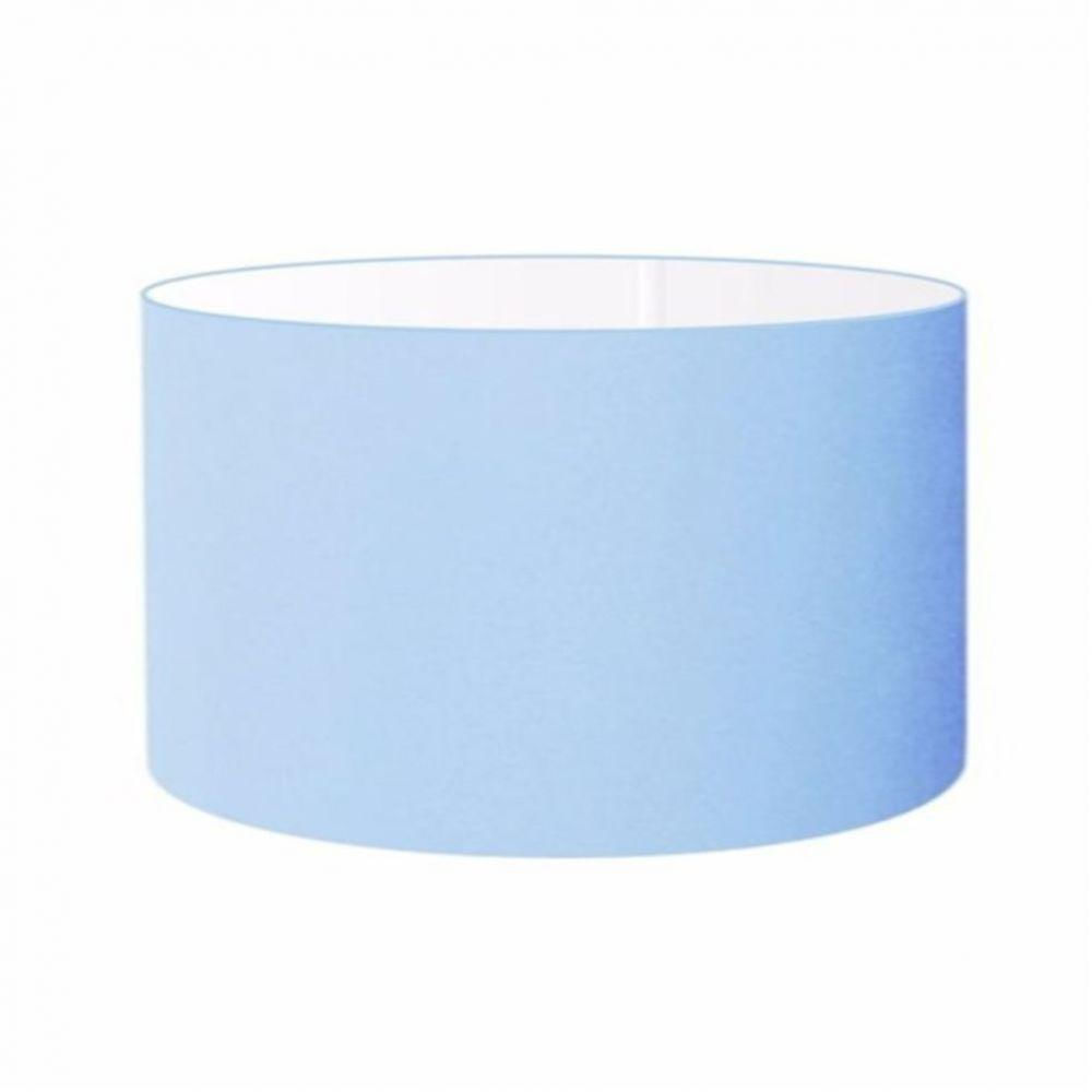 Cúpula Abajur e Luminária em Tecido Vivare 50x21cm Azul Bebê