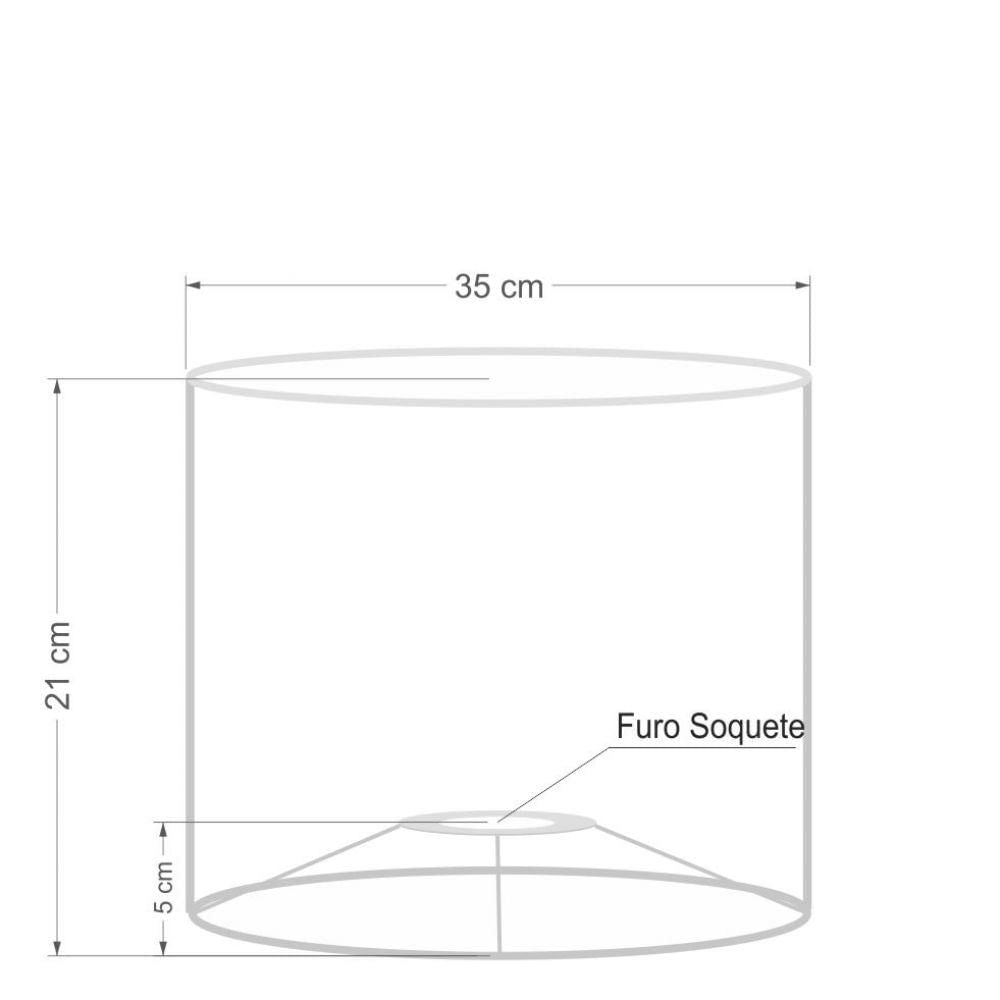 Cúpula Abajur e Luminária em Tecido Vivare 35x21cm Bordô