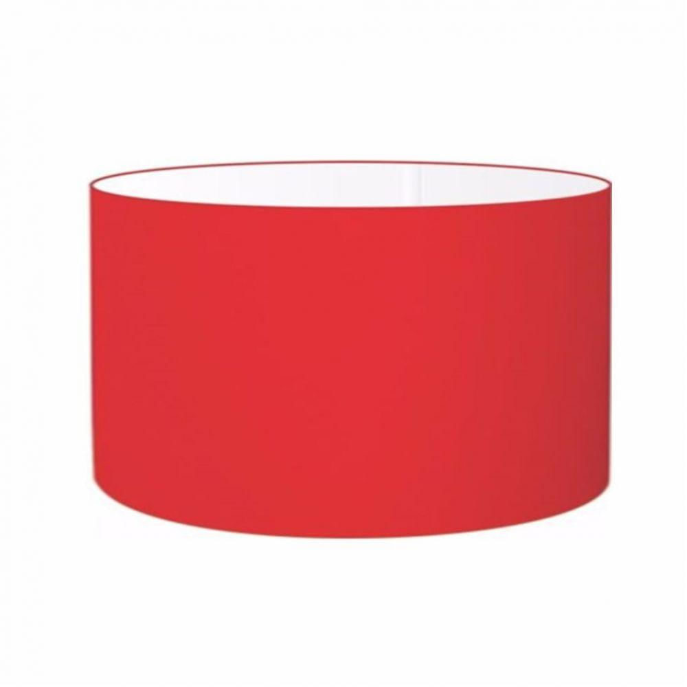 Cúpula Abajur Cilíndrica Cp-7028 Ø60x30cm Vermelho