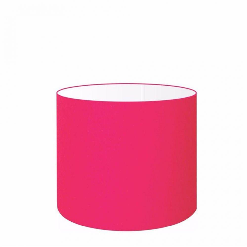 Cúpula Abajur e Luminária em Tecido Vivare 25x25cm Rosa Pink