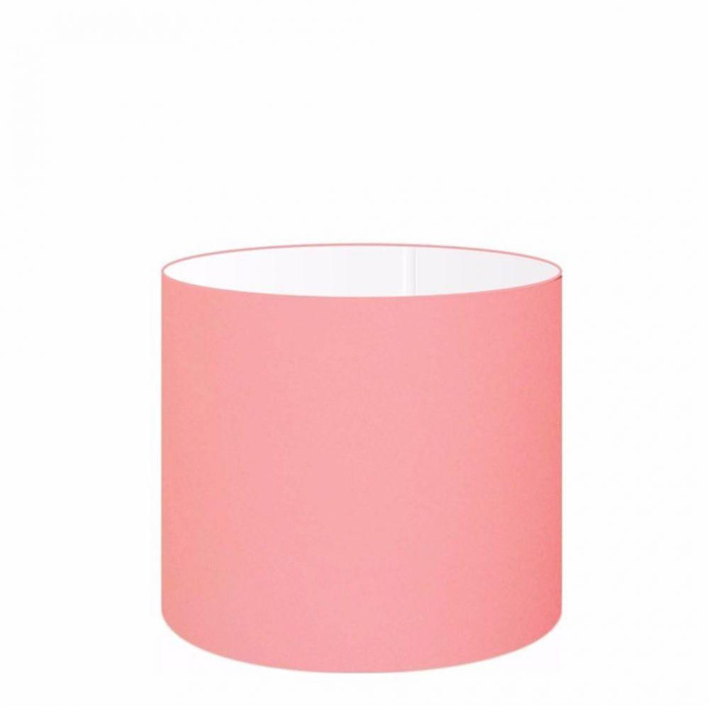 Cúpula Abajur e Luminária em Tecido Vivare 20x25cm Rosa Bebê