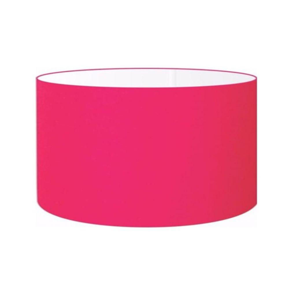 Cúpula Abajur e Luminária em Tecido Vivare 60x30cm Rosa Pink