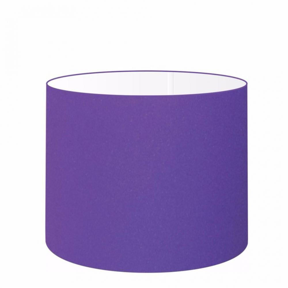 Cúpula Abajur e Luminária em Tecido Vivare 45x30cm Roxo