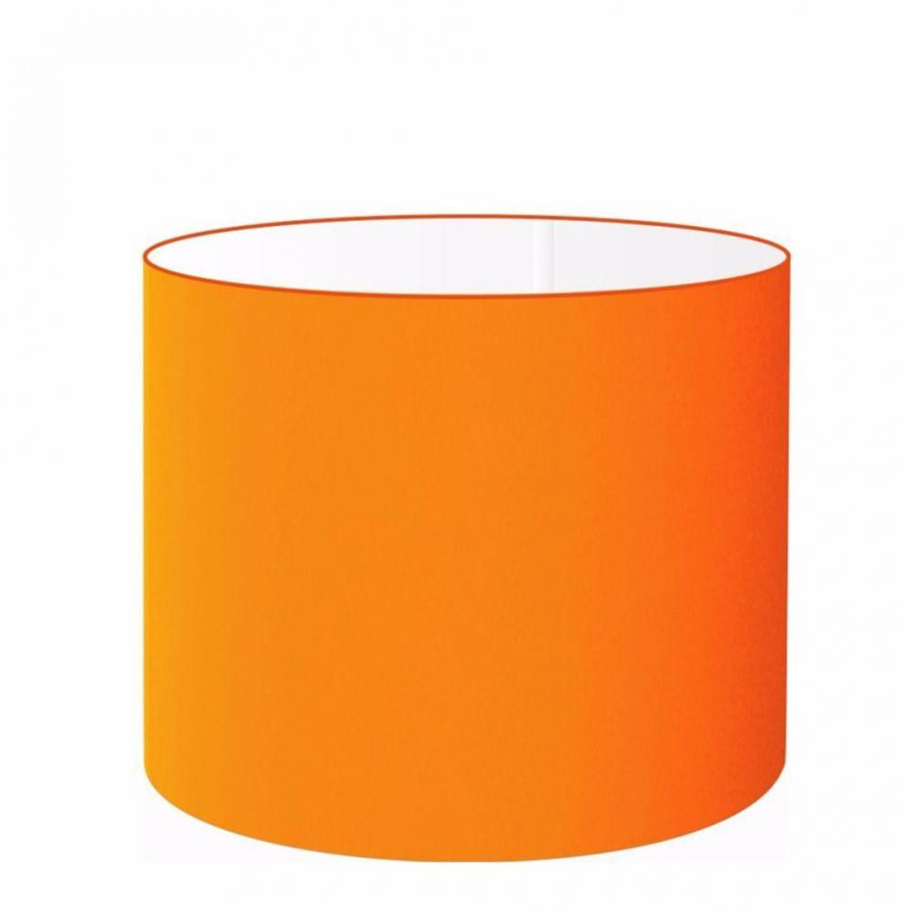 Cúpula Abajur Cilíndrica Cp-8022 Ø45x30cm Laranja