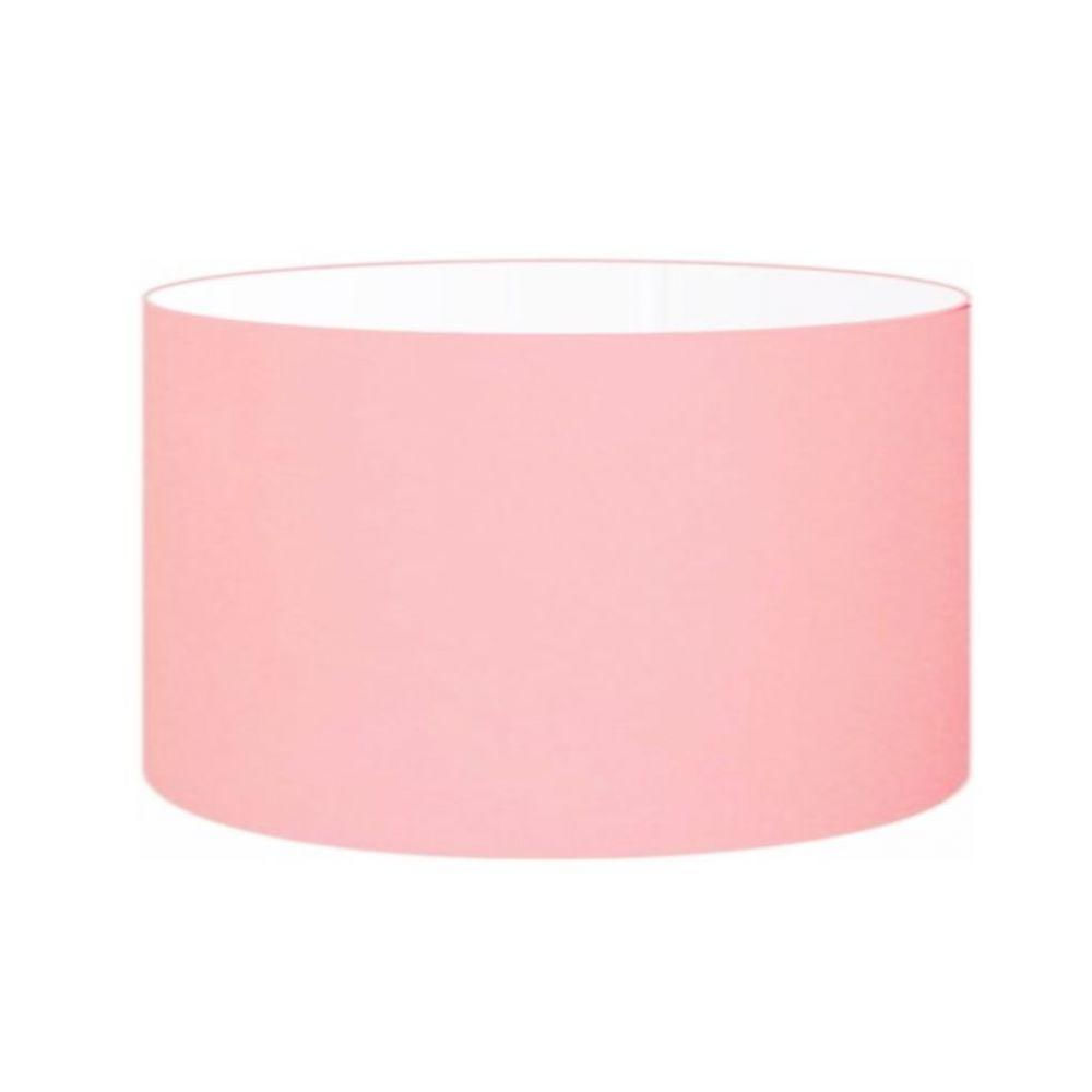 Cúpula Abajur e Luminária em Tecido Vivare 50x21cm Rosa Bebê