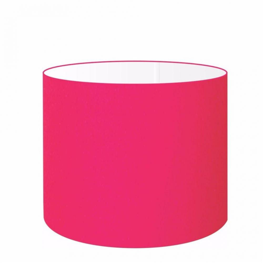 Cúpula Abajur e Luminária em Tecido Vivare 40x30cm Rosa Pink