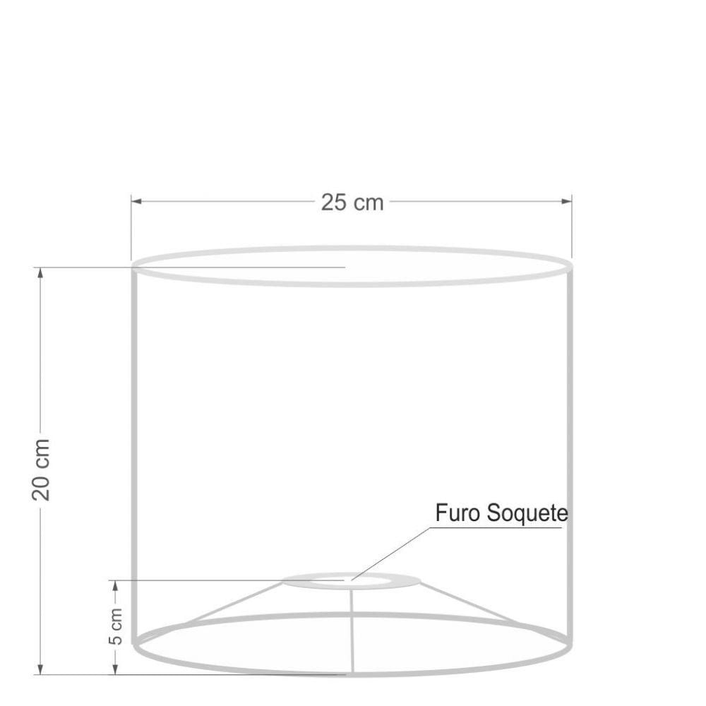 Cúpula Abajur e Luminaria 25x20cm Bocal Europeu Laranja