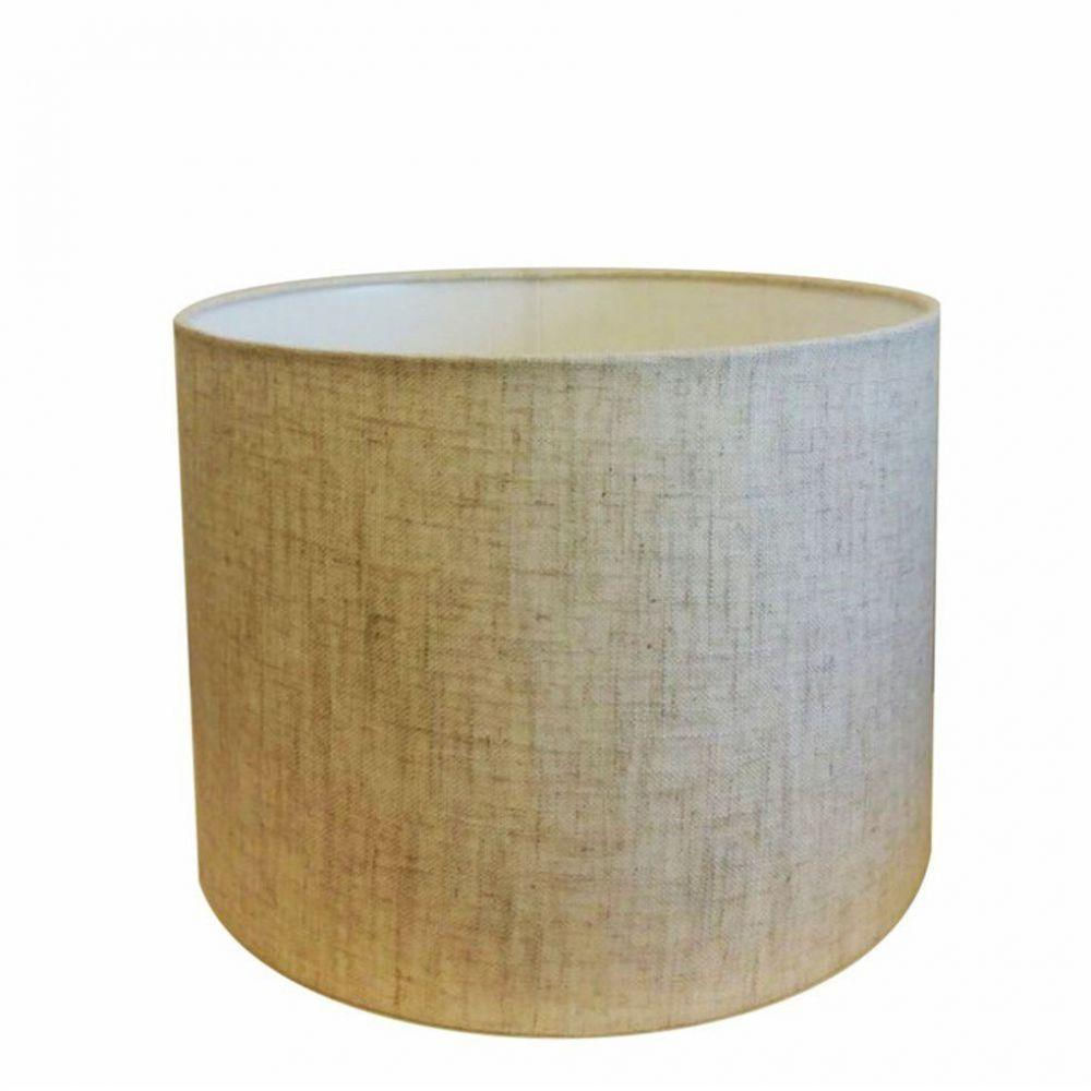 Cúpula Abajur e Luminária Tecido Vivare 45x25cm Rustico Bege