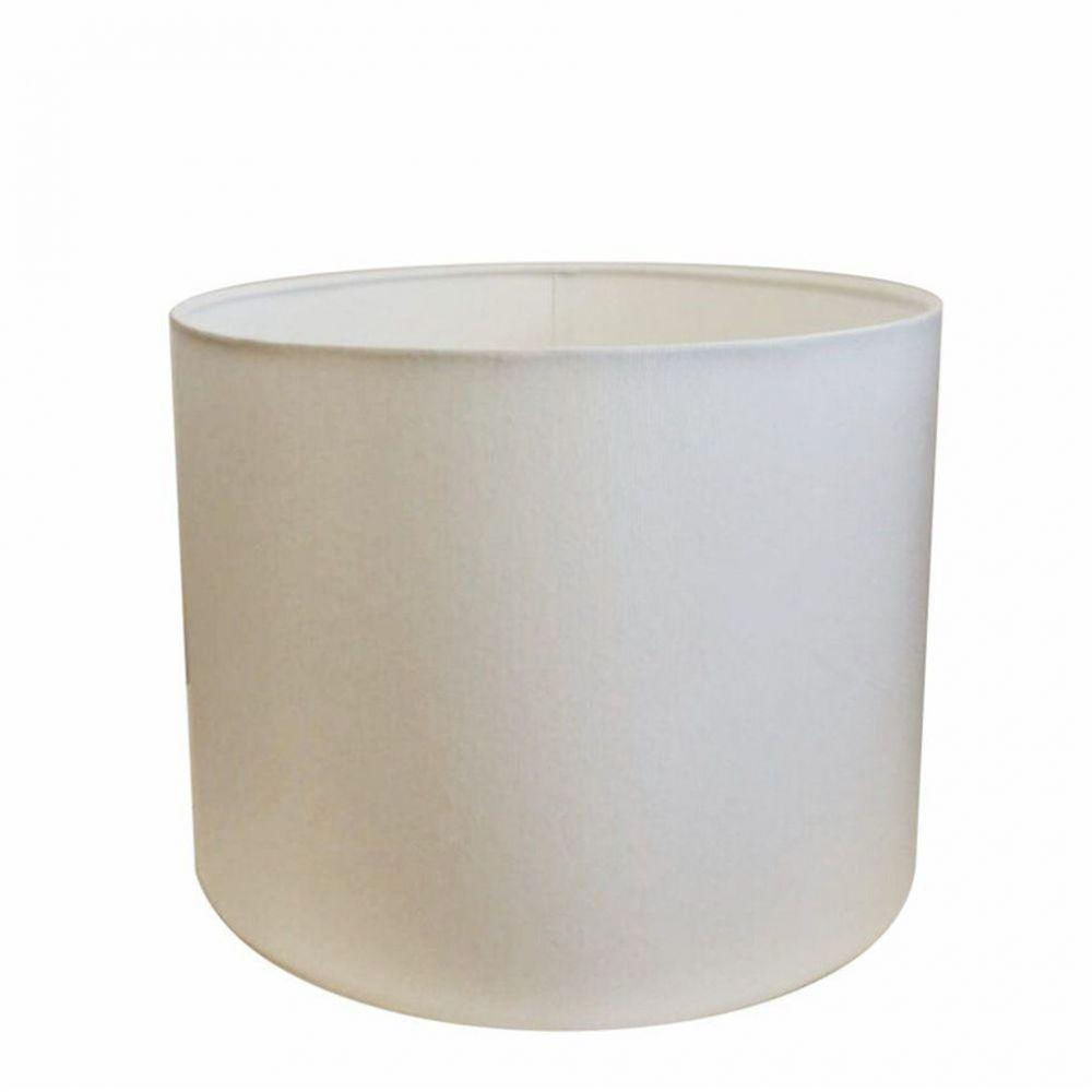 Cúpula Abajur e Luminária em Tecido Ø45x21cm Branco