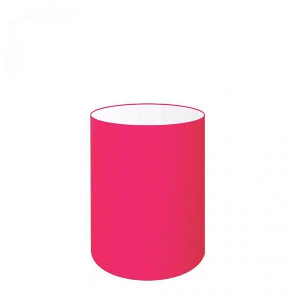 Cúpula Abajur e Luminária em Tecido Vivare 13x30cm Rosa Pink