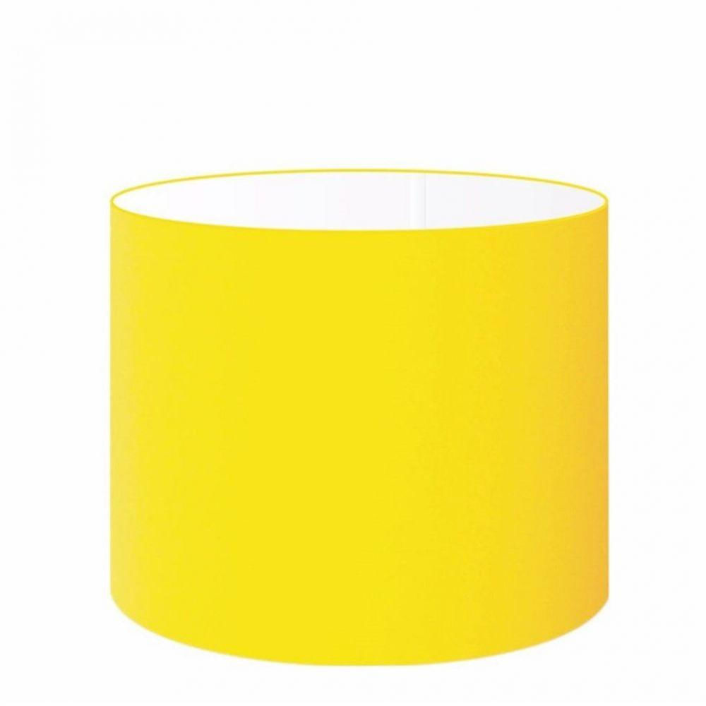 Cúpula Abajur e Luminária em Tecido Vivare 40x21cm Amarelo