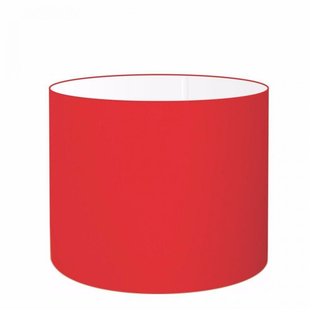 Cúpula Abajur Cilíndrica Cp-7019 40x30cm Vermelho