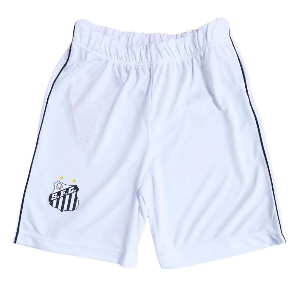 Shorts Santos Infantil Juvenil Branco Oficial