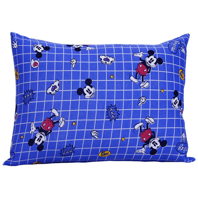 Fronha Portallar Malha Disney Estampada Hey Mickey 48cmx68cm Azul