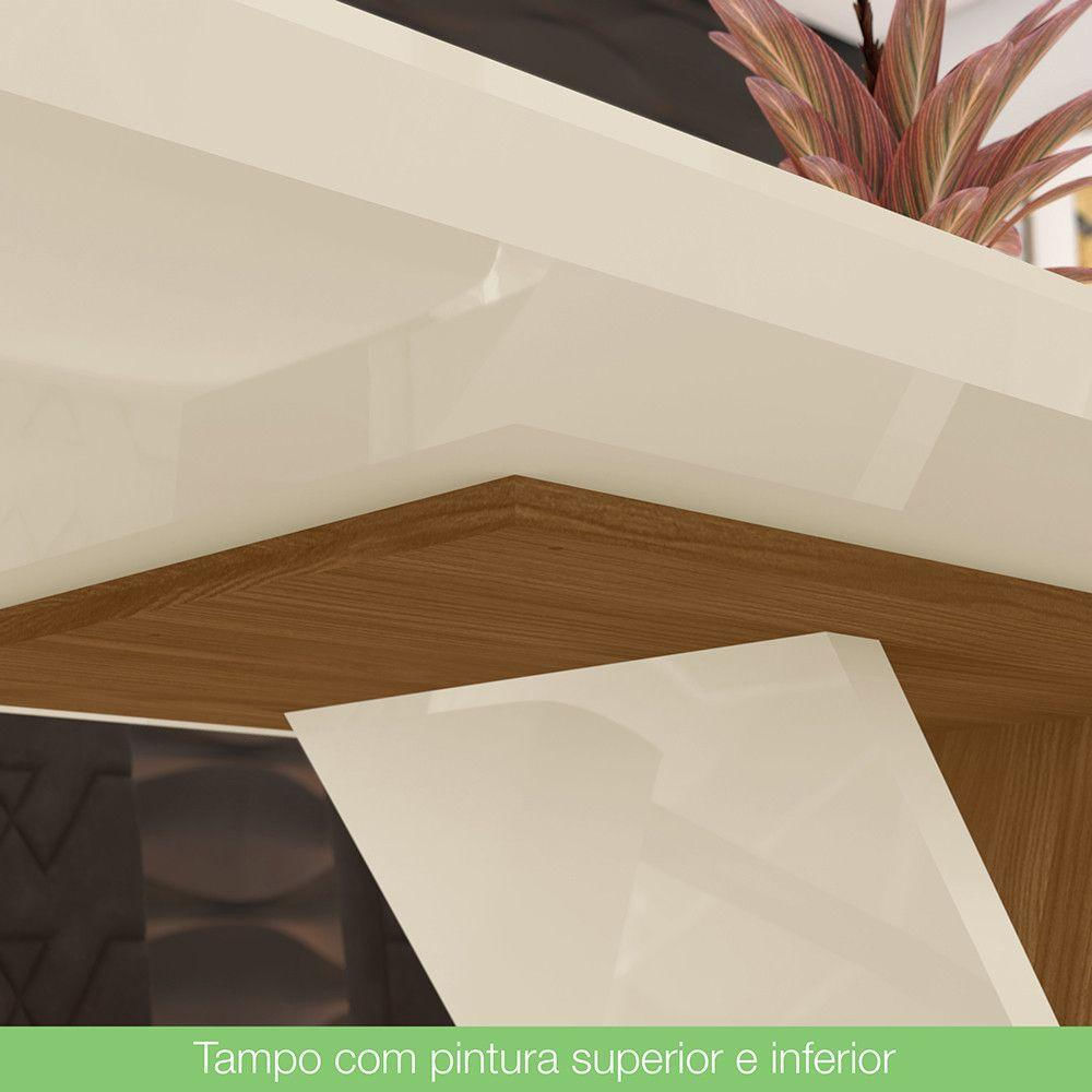 Mesa De Jantar Com 04 Cadeiras Mdf Com Vidro 120cm Linho