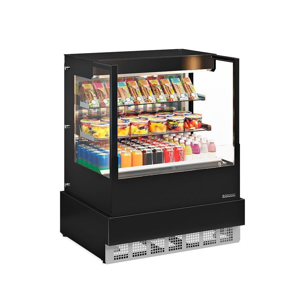 Vitrine Aberta Refrigerada Gourmet Ggea100 Gelopar Balcão Refrigerado Preto 220v