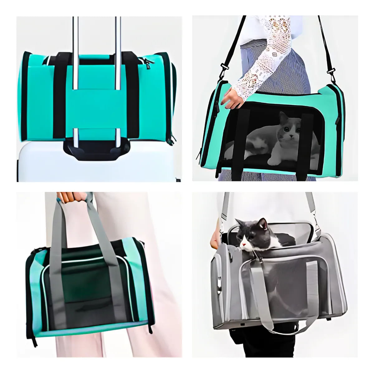 Bolsa De Viagem Para Transporte Pet Verde