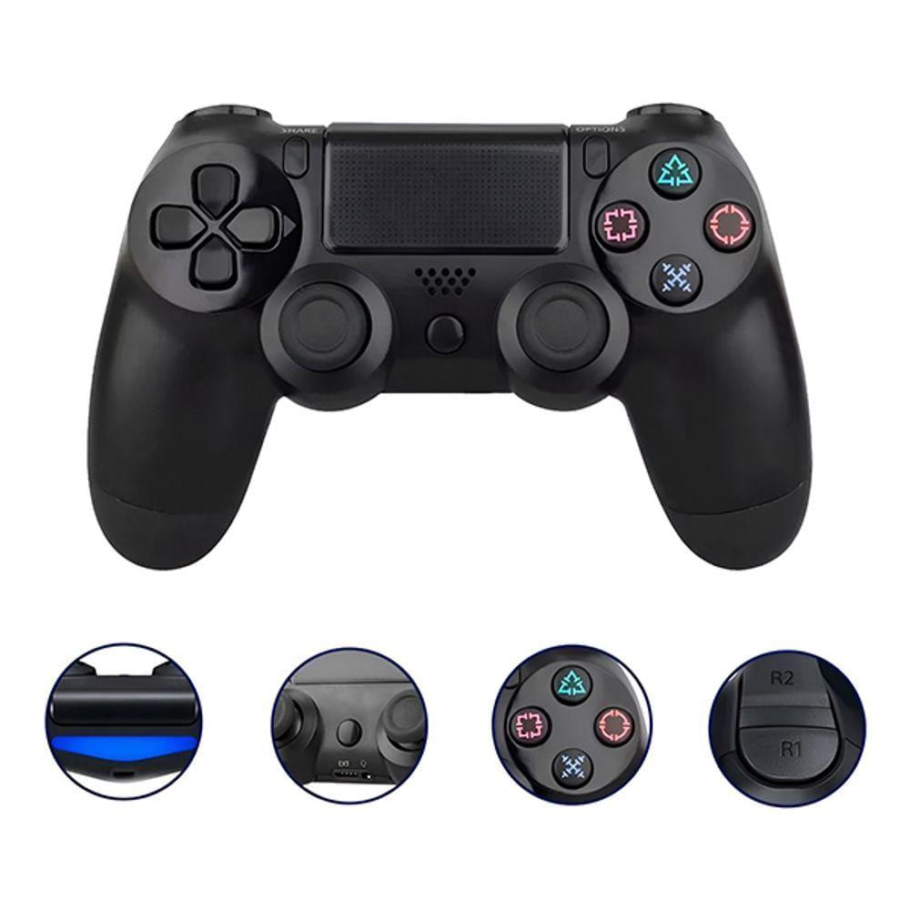 Manete Joystick Sem Fio Compátivel Com Playstation 4 Pc E Celular Botões Sensíveis De Alta Precisão