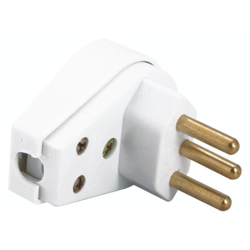 Plugue Angular 2P 20 A 250 V Branco Tramontina