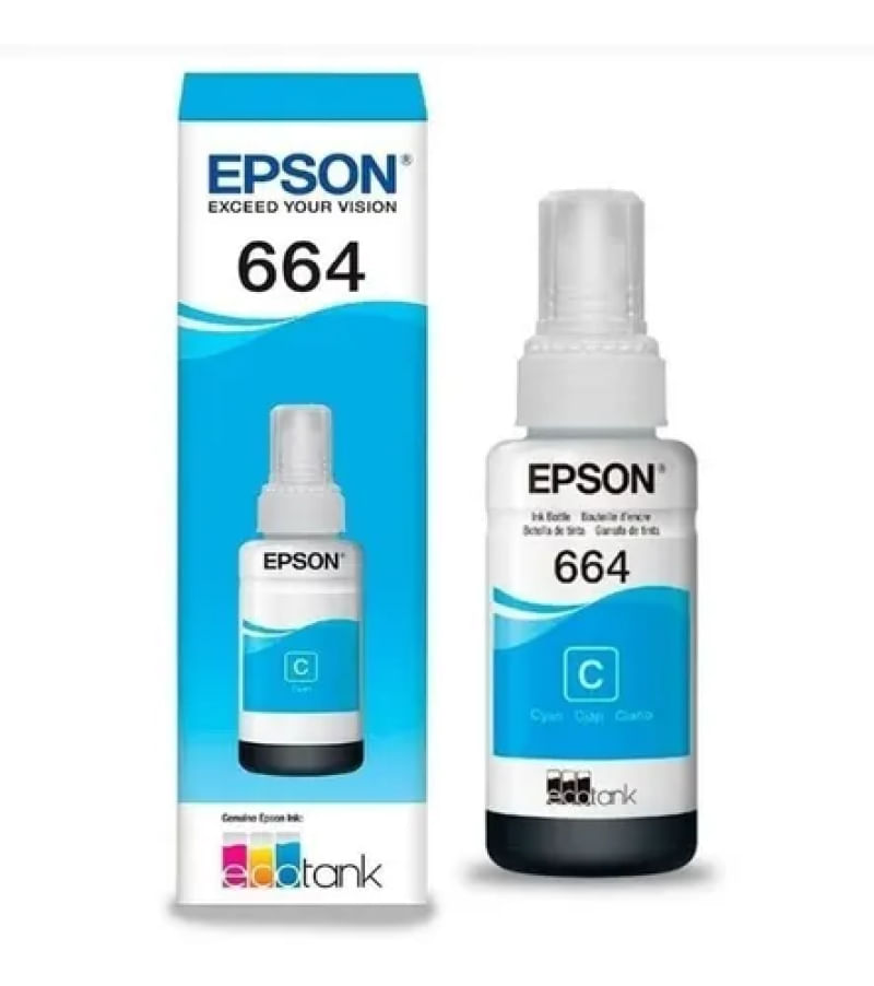 Refil Tinta Original Epson Ecotank T664 Ciano - T664220